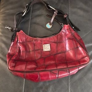 Dooney & Bourke Handbag Purse Red Croc embossed